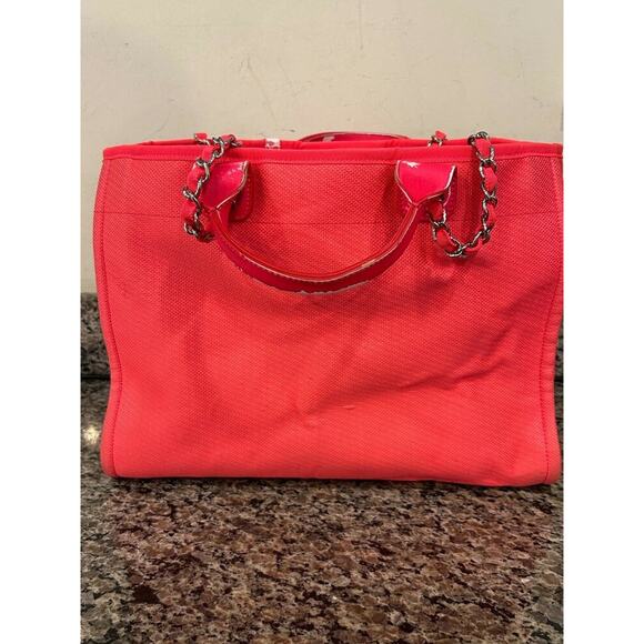 Chanel Deauville Medium Pink Canvas Tote SPB-JB 332909 - Picture 6 of 15